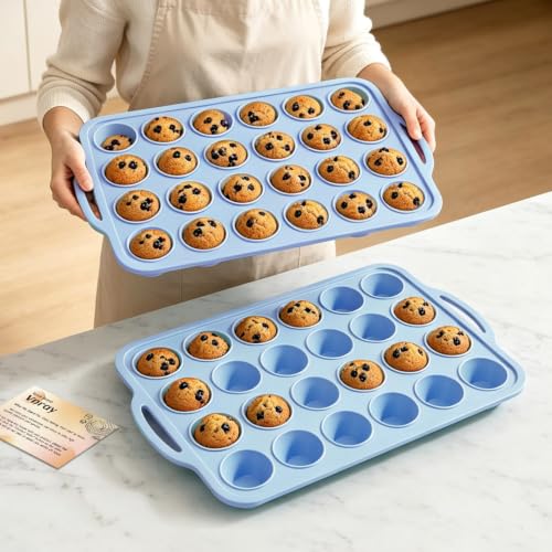 Blue Mini Silicone Cupcake Pan (2 Count)