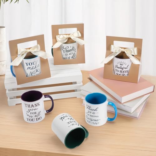 6 Set Employee Appreciation Gifts 12 oz Thank You Mug and Mug Box (6 Count)