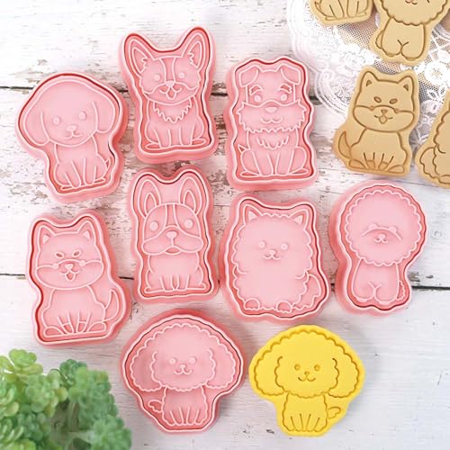 8 Dog Cookie Cutters Set