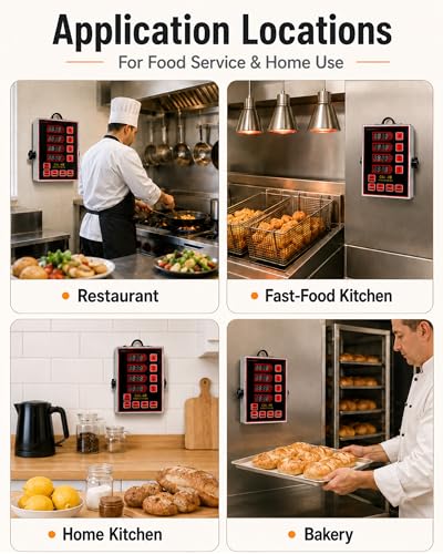 Commercial 4 Channels Digital Kitchen Timer