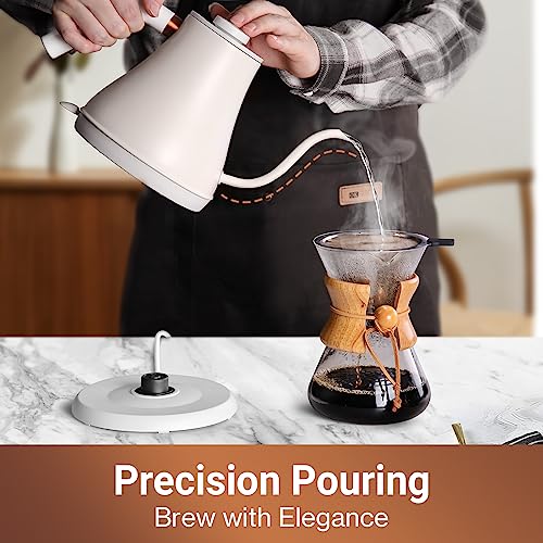 Electric Kettle Stainless Steel Gooseneck Water Kettle Water Boiler for Pour Over Coffee Fast Heating