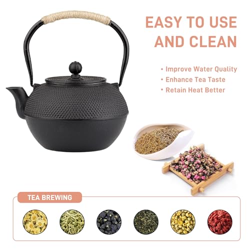 40oz Cast Iron Tea Kettle for Stovetop