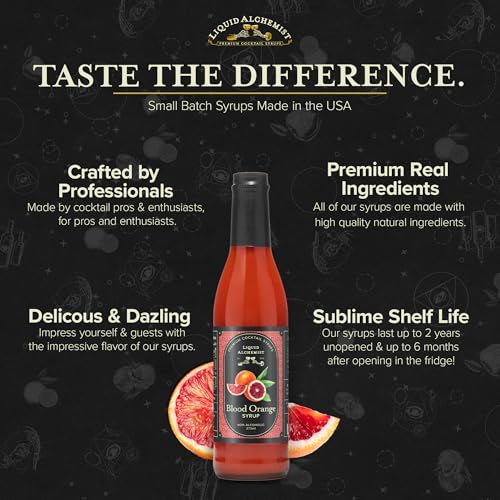 Blood Orange Syrup for Cocktails (12.7 Fl Oz)