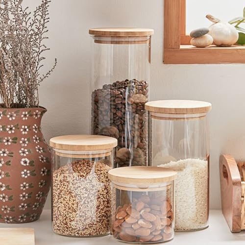 Glass Food Storage Jars (5 Count)