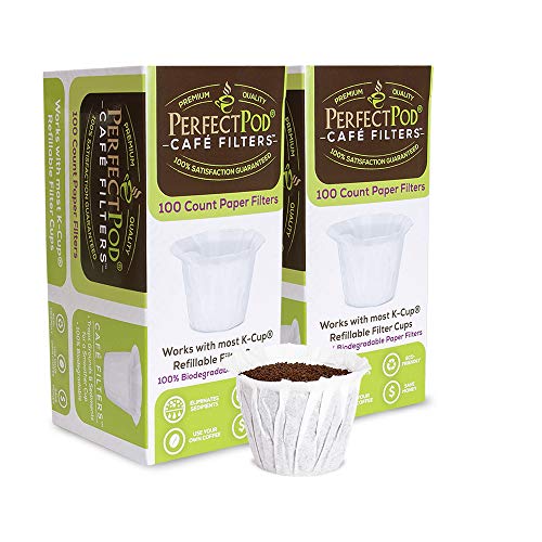 Café Filters Paper Liners for Reusable K (200 Count)