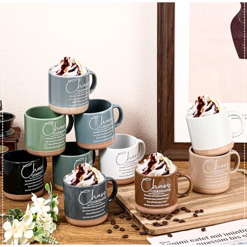 10 Pcs Chaos Coordinator Gift Bulk Inspirational Ceramic Coffee Mugs 13 oz Thank You Mugs Back to School Office Funny Gifts for Women Men Teacher Boss Manager Employee Coworker (10 Count)