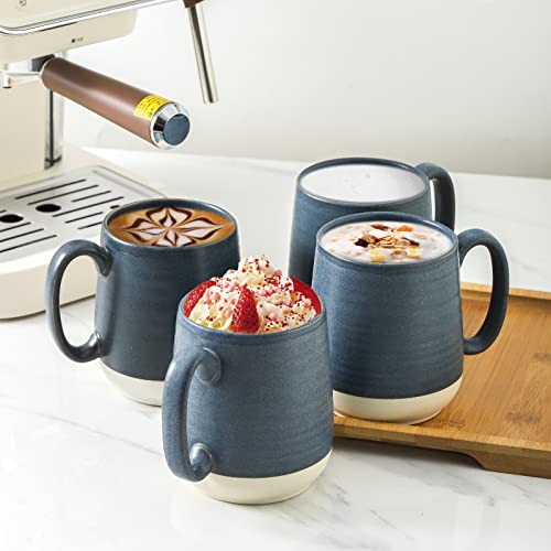 Ceramic Large Coffee Mugs Set of 4 (4 Count)