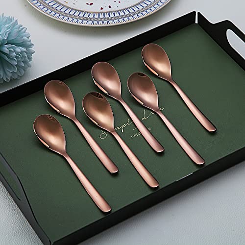 Copper Demitasse Espresso Spoons (6 Count)