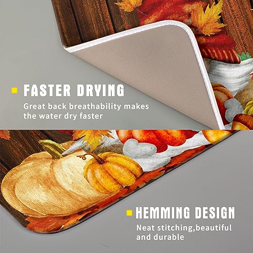 Fall Gnome Dish Drying Mat for Kitchen Counter
