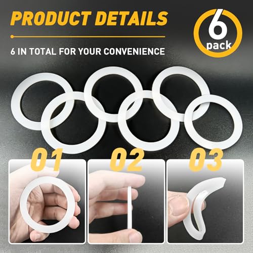 6 Pcs Gasket Seal Rings for Bialetti Moka Express Dama 6 Cups (6 Count)