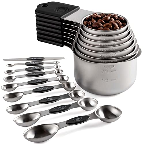 Magnetic Measuring Cups and Spoons Set Stainless Steel Measuring Cup&Spoon