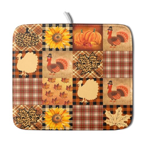 Thanksgiving Dish Drying Mat