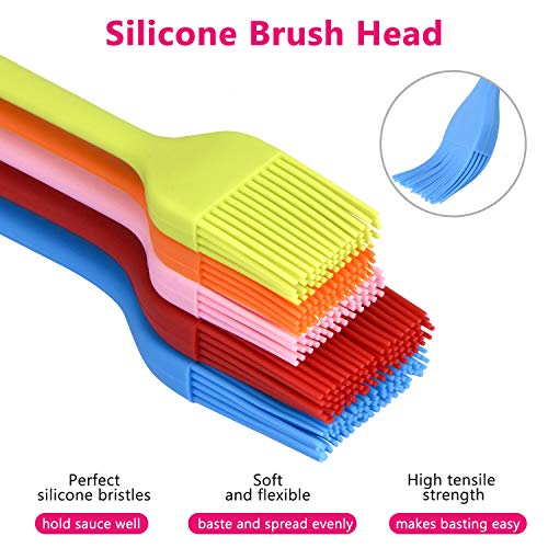 Silicone Basting Pastry Brush Set 5 Pack (5 Count)