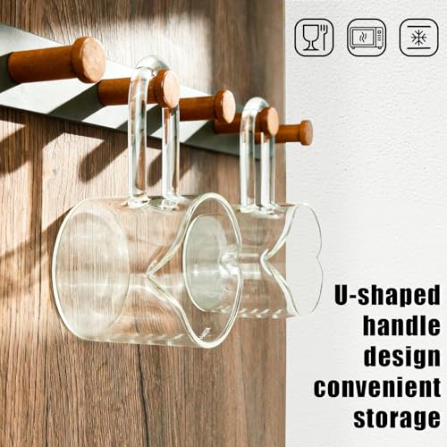 250ML 8.5OZ Espresso Glass Measuring Cup Triple Pitcher Milk Cup Espresso Cups with U