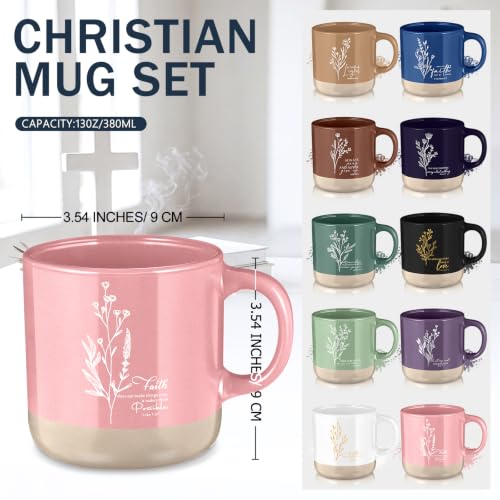10 Pcs Christian Mugs Bulk for Women Gifts (10 Count)