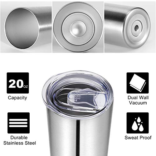 Stainless Steel Tumblers Bulk 6 Pack (6 Count)