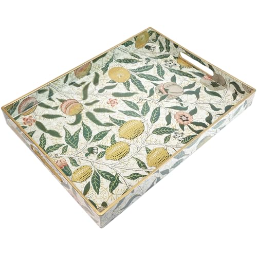 Plastic Serving Tray with Handles for Coffee Table