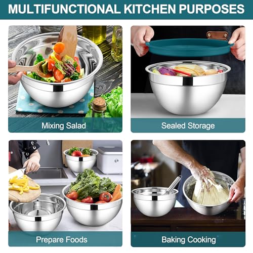 6 PCS Stainless Steel Mixing Bowl (12 Count)