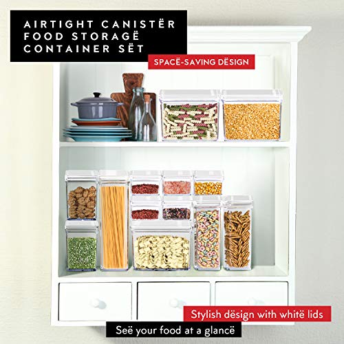 Airtight Food Storage Containers with White Lids 2L (4 Count)