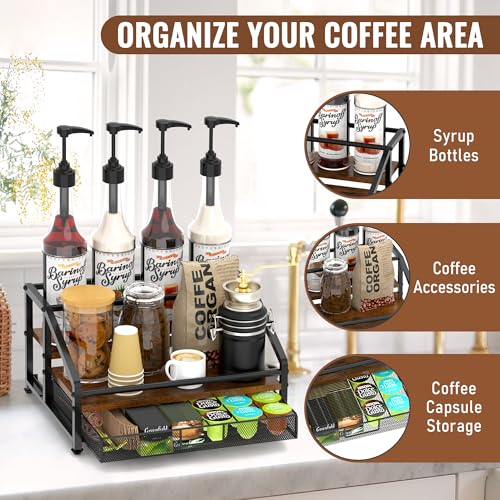 Coffee Syrup Organizer Rack