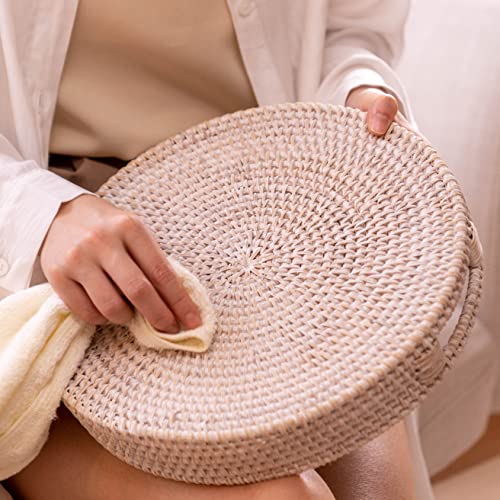 Rattan Round Serving Tray