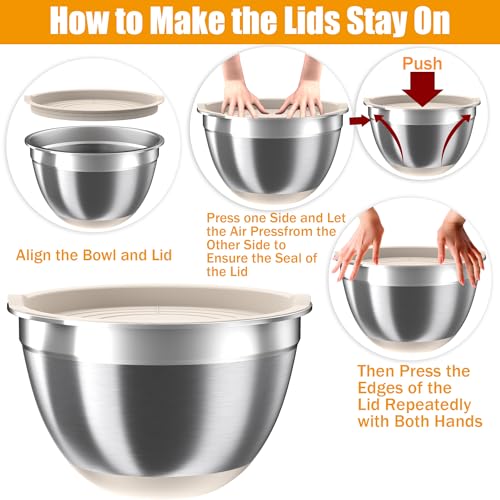 Mixing Bowls with Airtight Lids Set (8 Count)