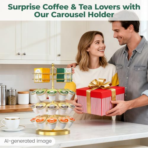 K Cup Holder Coffee Pod Organizer Carousel for Countertop
