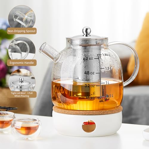 68OZ Glass Teapot Tea Pot With Infuser