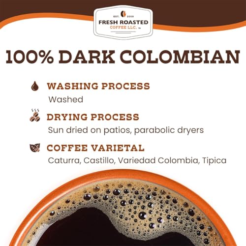 100% Dark Colombian Whole Bean Coffee (12 Ounce)