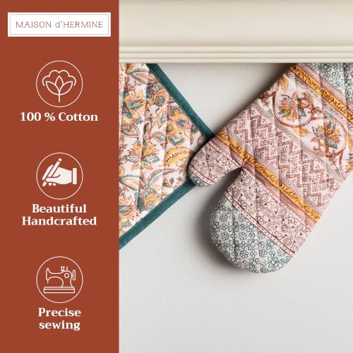 100% Cotton Oven Mitt & Pot Holder Set (2 Count)