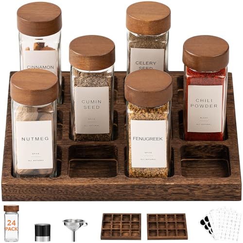 Glass Spice Jars with Labels