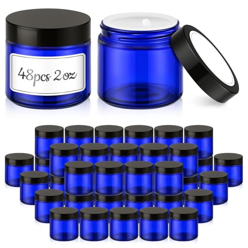 2 OZ Glass Jars with Lids (48 Count)