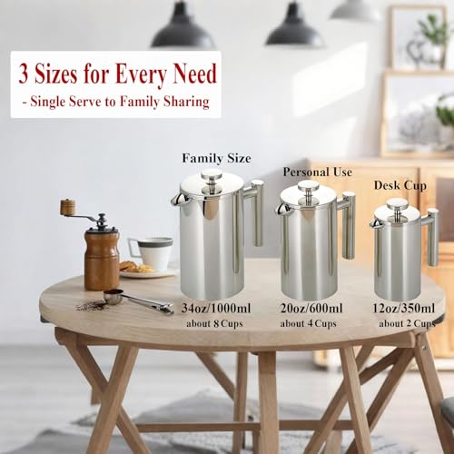Stainless Steel French Press Coffee Maker