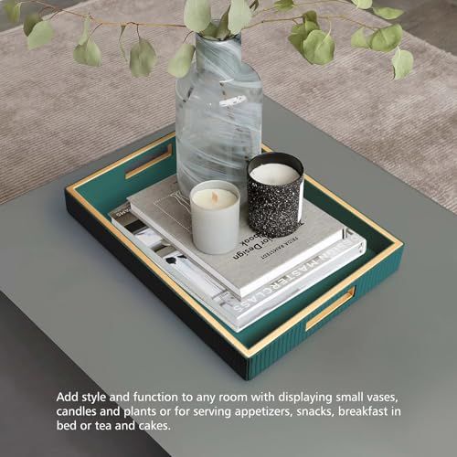 Leather Tray Desktop Storage Organizer