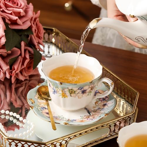 Country Roses Porcelain Tea Set