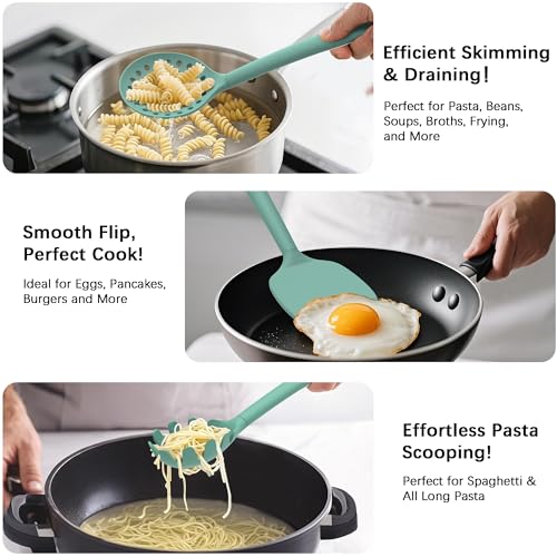 Silicone Kitchen Cooking Utensils Set (14 Count)