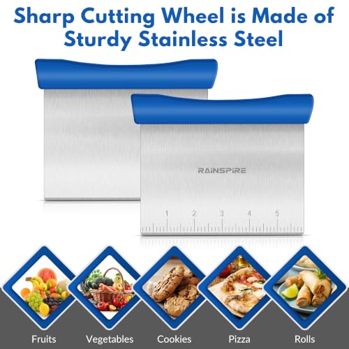 Multi Purpose Stainless Steel Bench Scraper Dough Blender & Pastry Cutter