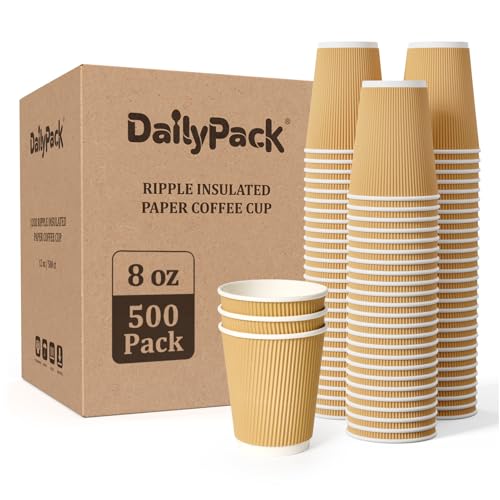 500 Pack 8 oz Coffee Cups (500 Count)