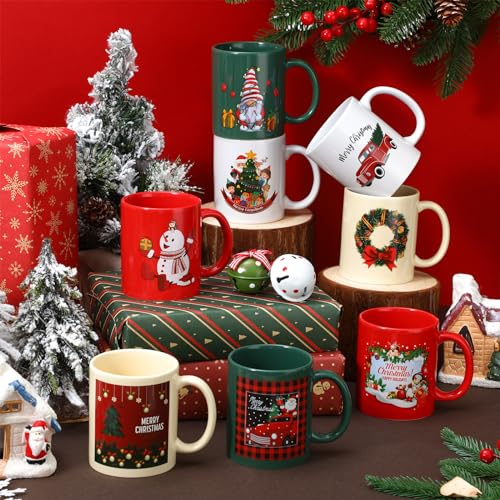 8 Pcs Ceramic Coffee Mugs 12 Oz Handle (8 Count)