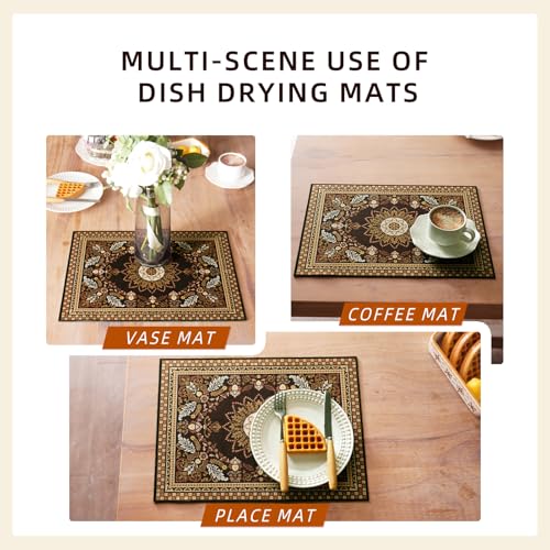 Moroccan Dish Drying Mat Absorbent Coffee Mat