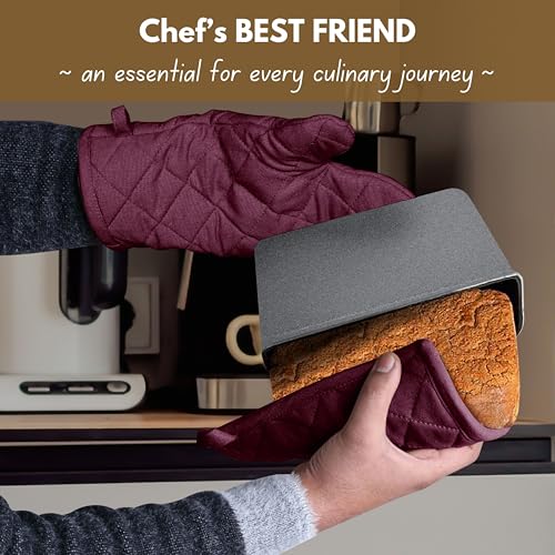4 Piece Set 2 Oven Mitts & 2 Potholders (4 Count)