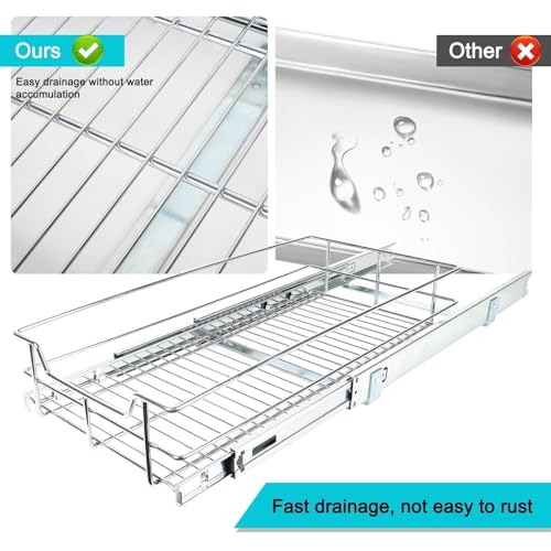 Pull Out Cabinet Organizer 11" W X 22" D
