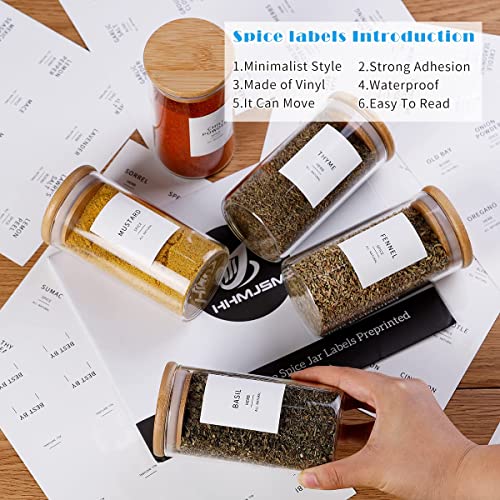 12 Pcs Glass Spice Jars With Bamboo Airtight Lids