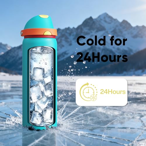 Insulated Water Bottle with Straw