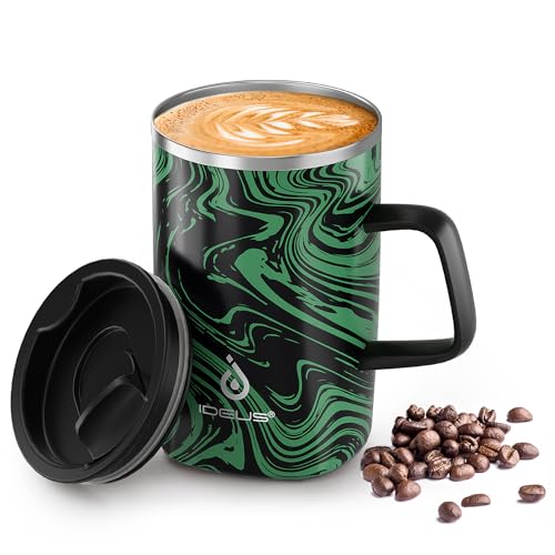 16 oz Insulated Coffee Mug with Lid and Handle