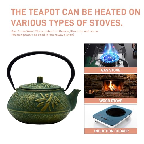 30.4oz Small Cast Iron Tea Kettle