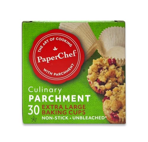 XL Parchment Baking Cups Nonstick Easy Release 30 Count 4 Pack