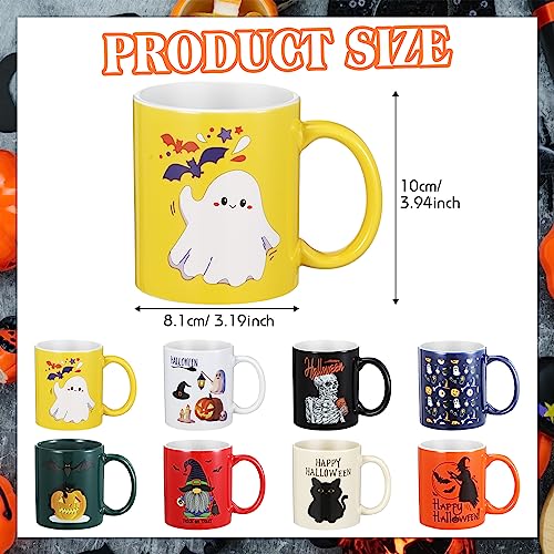 8 Pcs Ceramic Coffee Mugs 12 Oz Handle