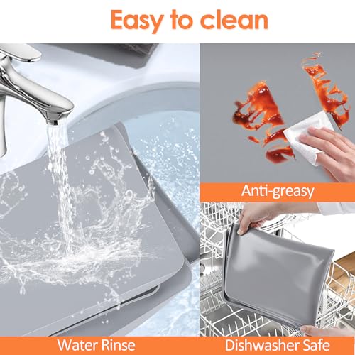 Silicone Coffee Maker Mat with Lip for Countertops