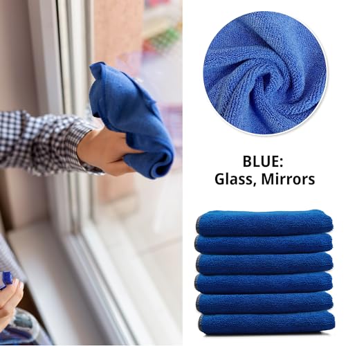 Premium Microfiber Cleaning Cloth 16"x16" (12 Count)
